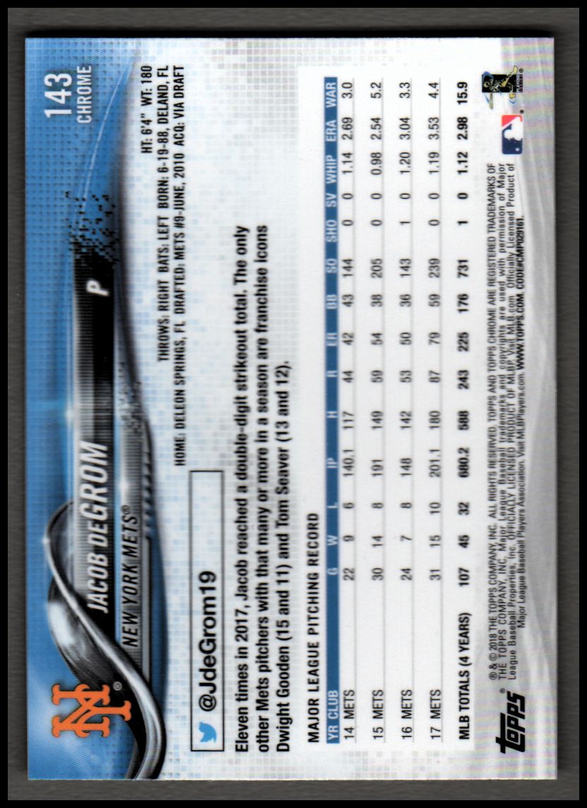2018 Topps Chrome Prism Refractors Baseball Singles! Pick From List! - Picture 69 of 92