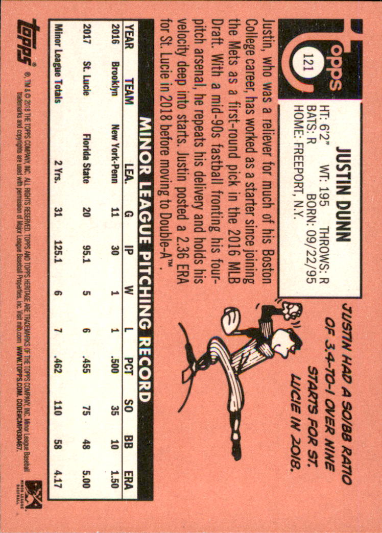 2018 Topps Heritage Minors Baseball Singles - You Choose - Picture 131 of 215