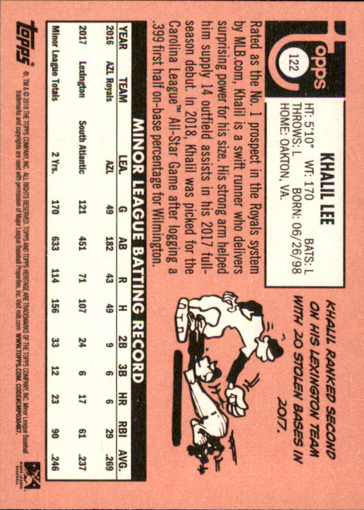 2018 Topps Heritage Minors Baseball Singles - You Choose - Picture 133 of 215