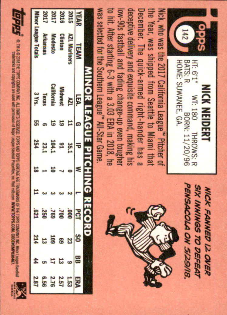2018 Topps Heritage Minors Baseball Singles - You Choose - Picture 153 of 215