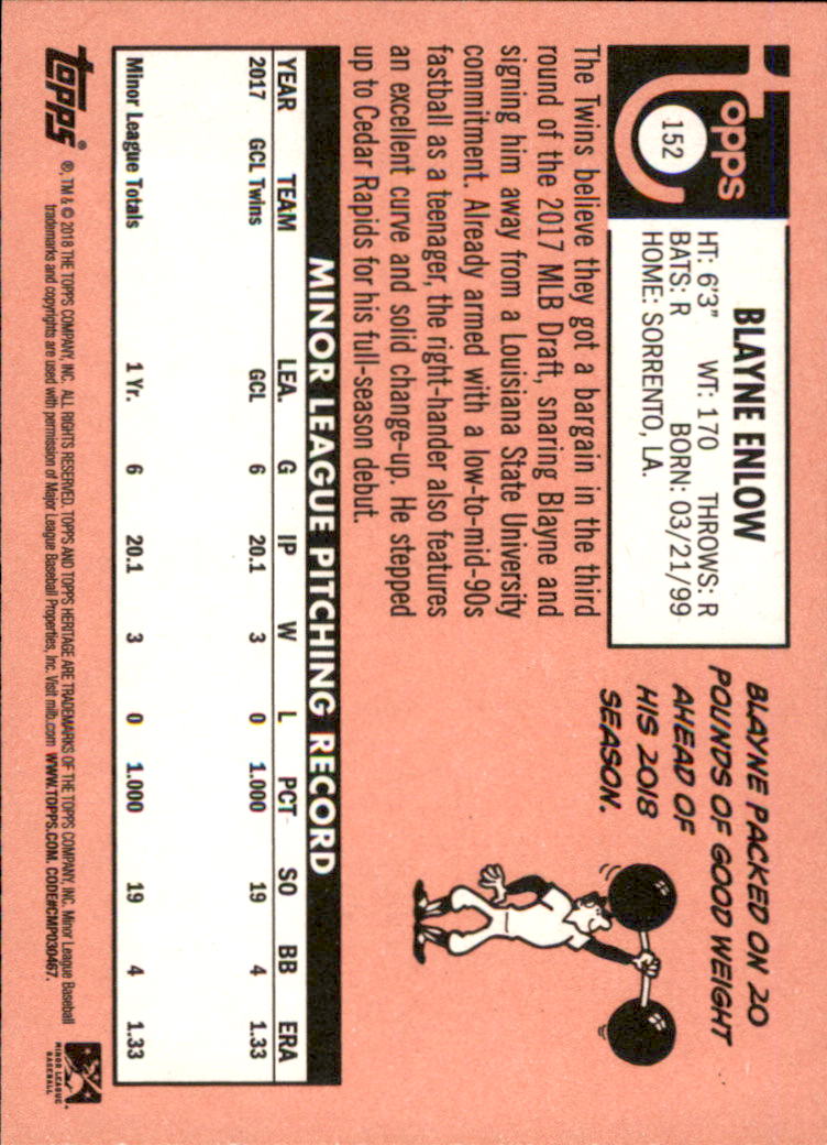 2018 Topps Heritage Minors Baseball Singles - You Choose - Picture 167 of 215