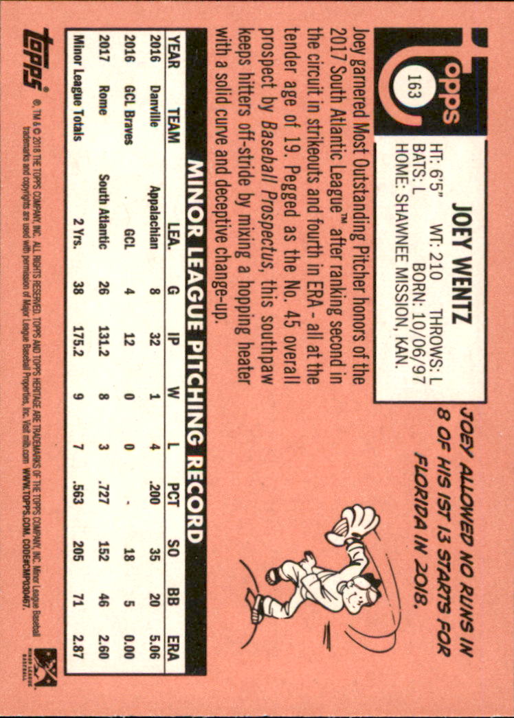 2018 Topps Heritage Minors Baseball Singles - You Choose - Picture 181 of 215