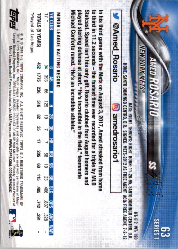 2018 Topps Limited Baseball 1-100 YOU PICK - Picture 117 of 187