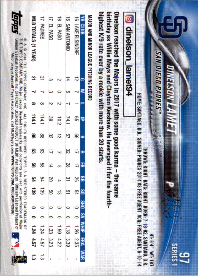 2018 Topps Limited Baseball 1-100 YOU PICK - Picture 181 of 187