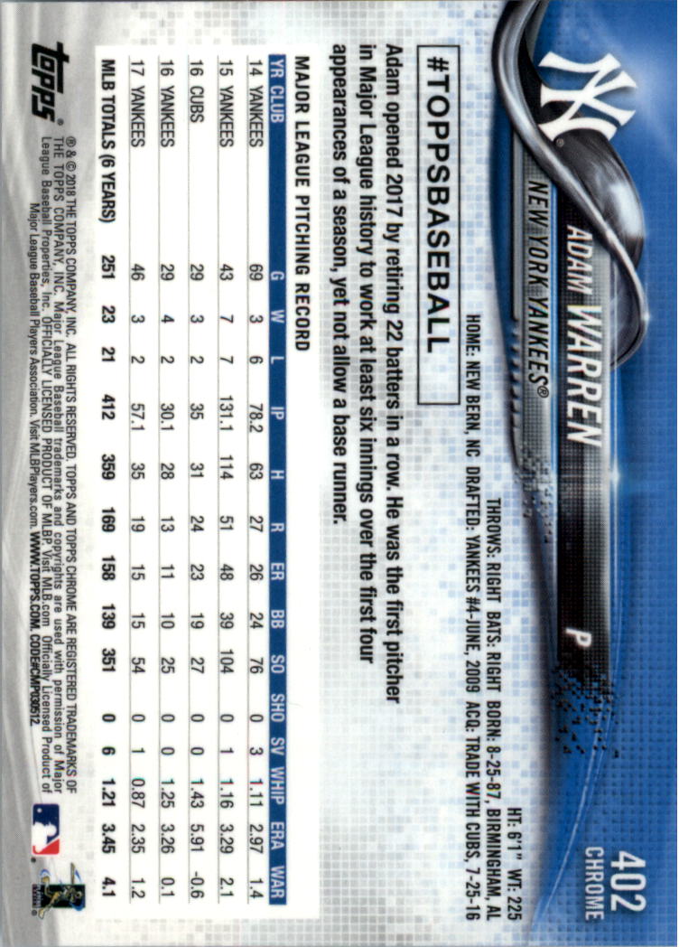 Topps Chrome Sapphire Edition 401-500 2018 a scelta - Foto 5 di 79