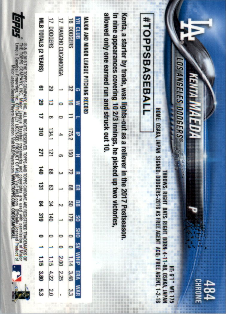 Topps Chrome Sapphire Edition 401-500 2018 a scelta - Foto 73 di 79