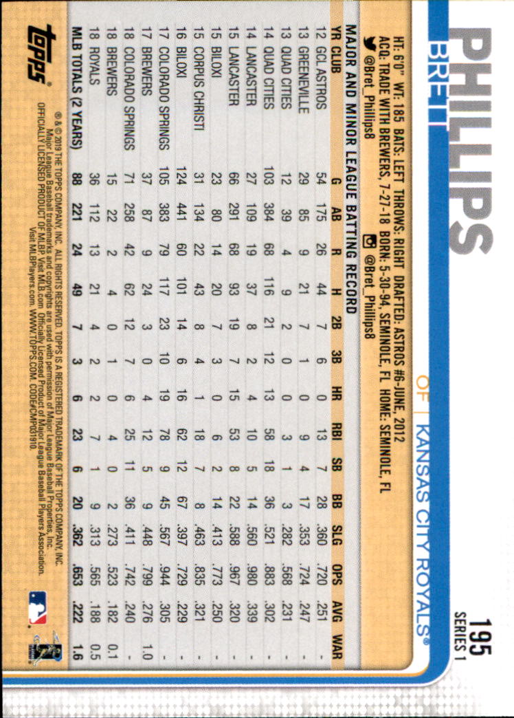 2019 Topps Series 1 Baseball Part 1 Main Set Cards #1 to #250 - Picture 373 of 475
