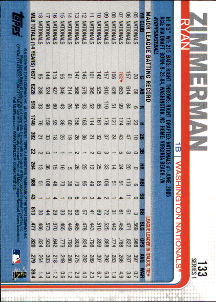 2019 Topps Series 1 Baseball Part 1 Main Set Cards #1 to #250 - Picture 251 of 475