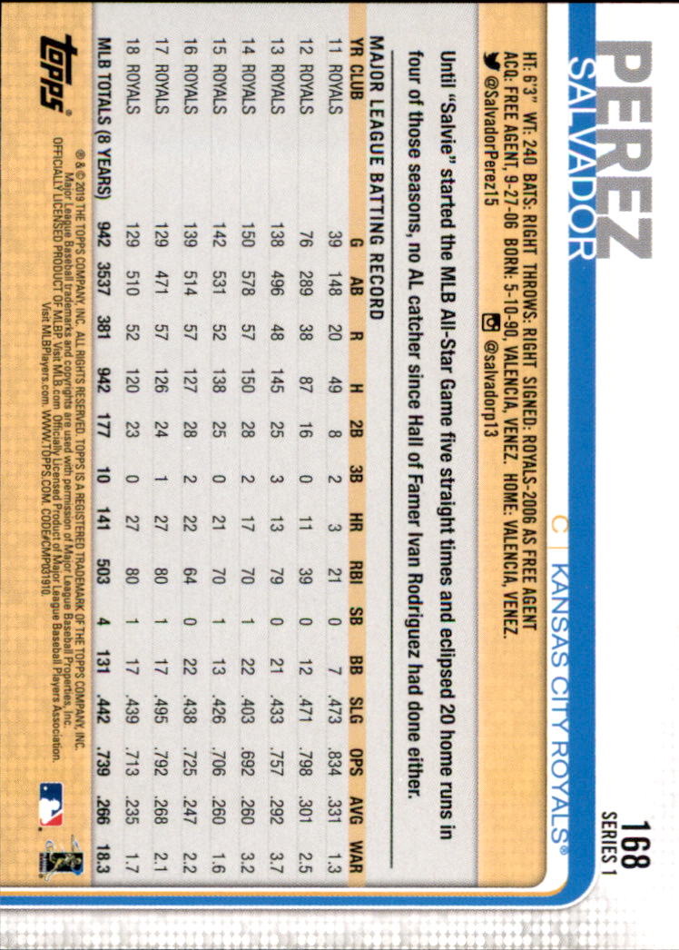 2019 Topps Series 1 Baseball Part 1 Main Set Cards #1 to #250 - Picture 319 of 475