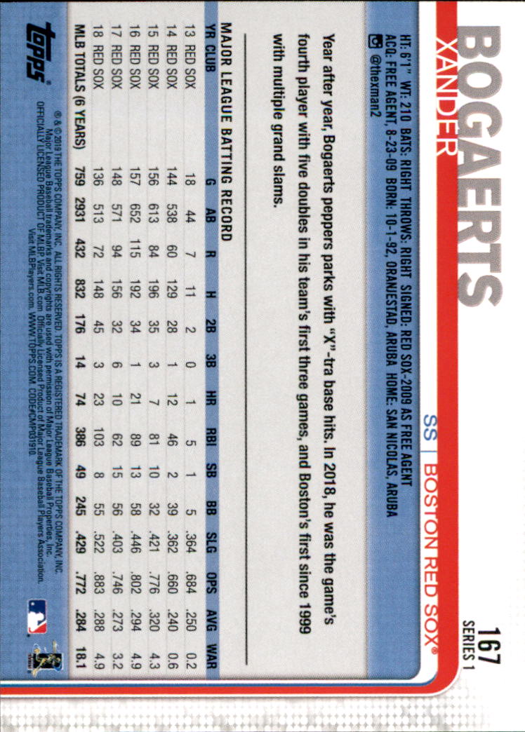 2019 Topps Series 1 Baseball Part 1 Main Set Cards #1 to #250 - Picture 317 of 475
