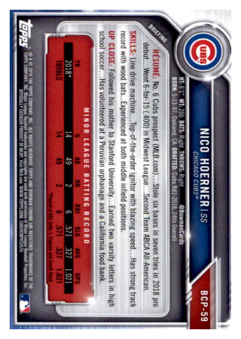 2019 Bowman Chrome Baseball "Prospects" Insert Cards #BCP1 to #BCP250 - Picture 87 of 353