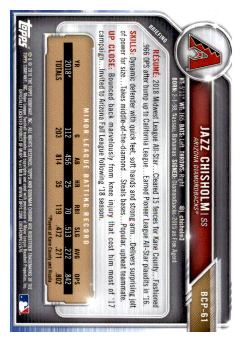 2019 Bowman Chrome Baseball "Prospects" Insert Cards #BCP1 to #BCP250 - Picture 89 of 353