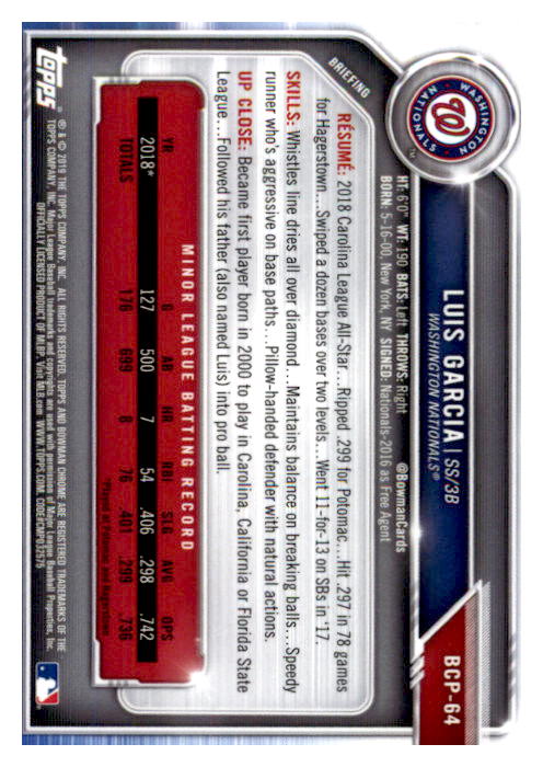 2019 Bowman Chrome Baseball "Prospects" Insert Cards #BCP1 to #BCP250 - Picture 93 of 353