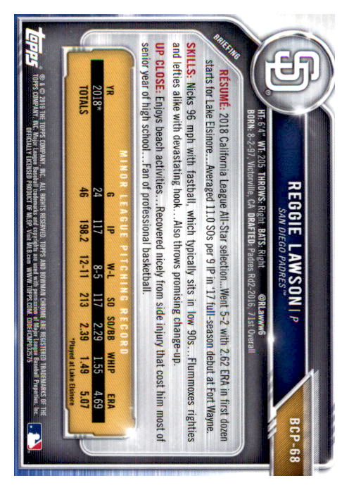2019 Bowman Chrome Baseball "Prospects" Insert Cards #BCP1 to #BCP250 - Picture 101 of 353