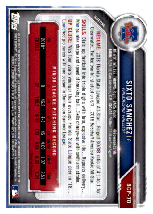 2019 Bowman Chrome Baseball "Prospects" Insert Cards #BCP1 to #BCP250 - Picture 103 of 353