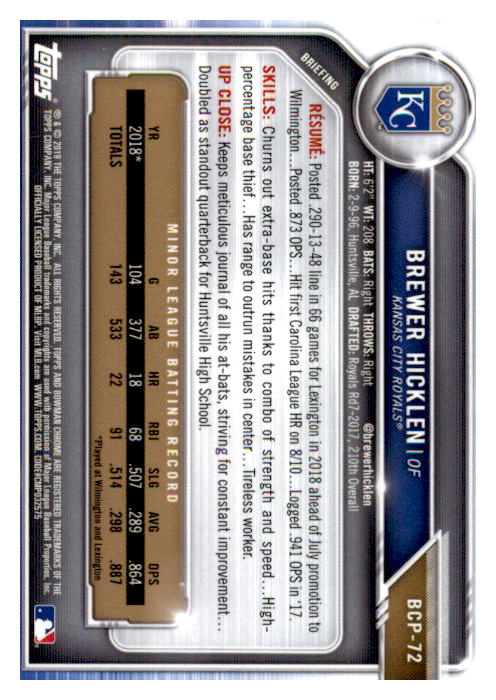 2019 Bowman Chrome Baseball "Prospects" Insert Cards #BCP1 to #BCP250 - Picture 107 of 353