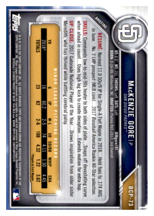 2019 Bowman Chrome Baseball "Prospects" Insert Cards #BCP1 to #BCP250 - Picture 109 of 353