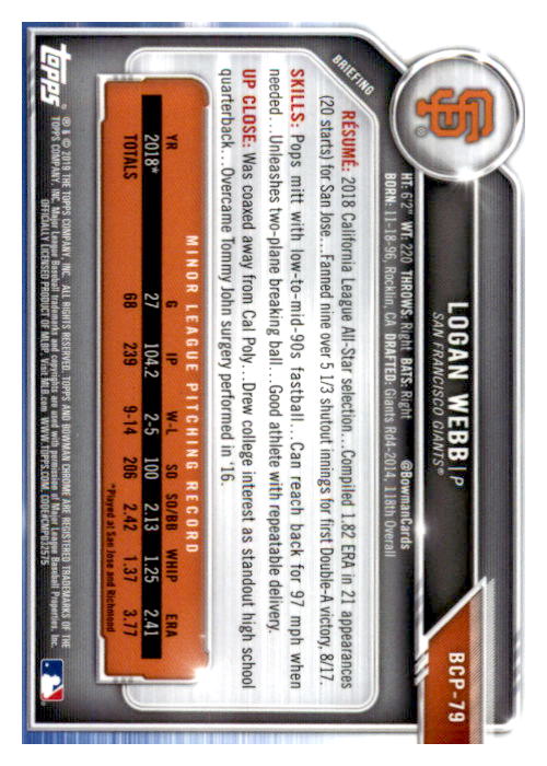 2019 Bowman Chrome Baseball "Prospects" Insert Cards #BCP1 to #BCP250 - Picture 121 of 353