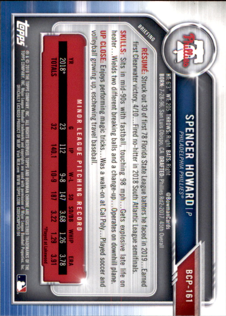 2019 Bowman Chrome Baseball "Prospects" Insert Cards #BCP1 to #BCP250 - Picture 249 of 353