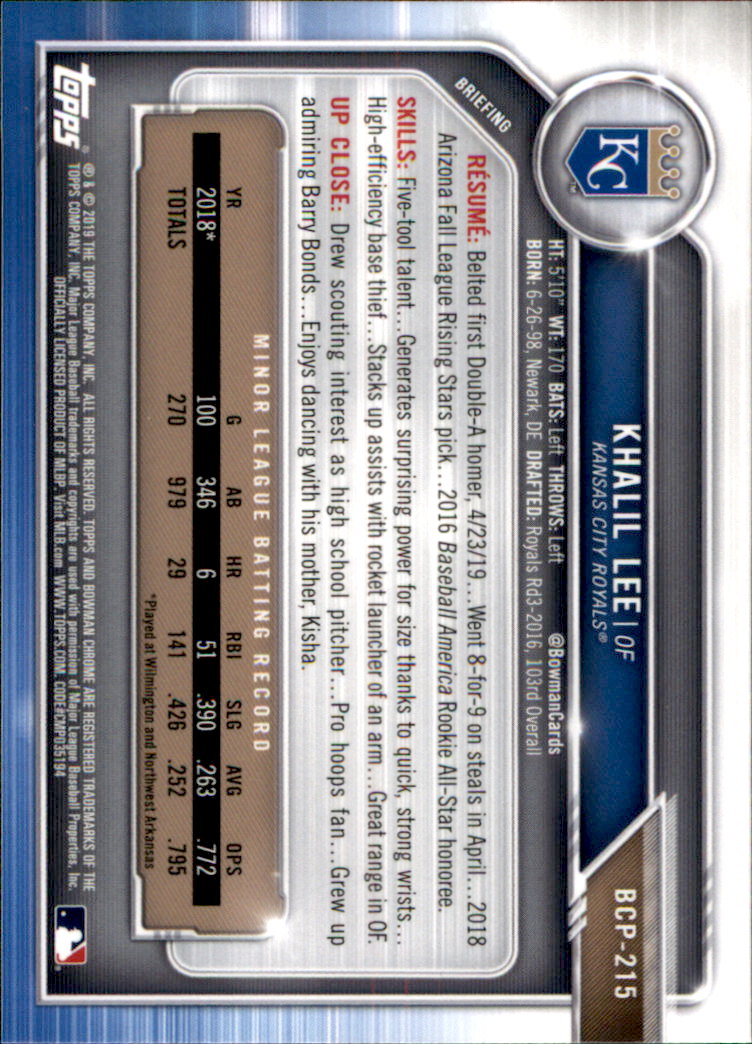 2019 Bowman Chrome Baseball "Prospects" Insert Cards #BCP1 to #BCP250 - Picture 317 of 353