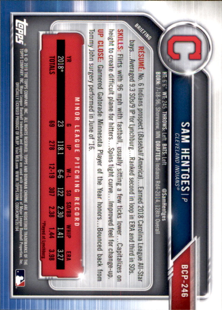 2019 Bowman Chrome Baseball "Prospects" Insert Cards #BCP1 to #BCP250 - Picture 351 of 353