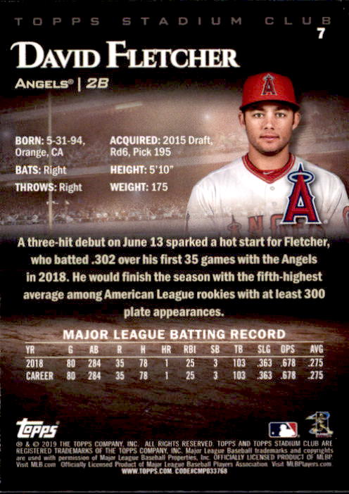 2019 Stadium Club (Topps) Baseball Part 1 Main Set Cards #1 to #150 - Picture 12 of 286