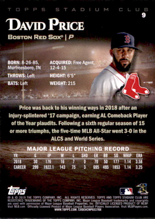 2019 Stadium Club (Topps) Baseball Part 1 Main Set Cards #1 to #150 - Picture 16 of 286