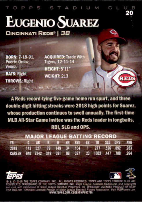 2019 Stadium Club (Topps) Baseball Part 1 Main Set Cards #1 to #150 - Picture 38 of 286