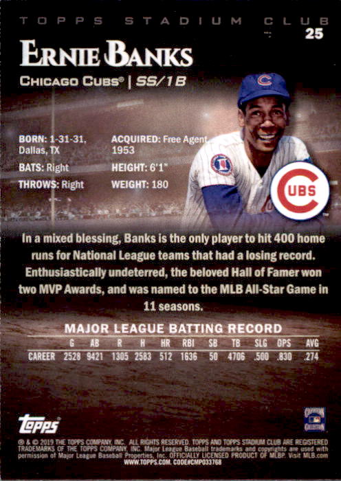 2019 Stadium Club (Topps) Baseball Part 1 Main Set Cards #1 to #150 - Picture 48 of 286