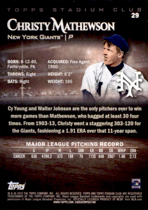 2019 Stadium Club (Topps) Baseball Part 1 Main Set Cards #1 to #150 - Picture 56 of 286
