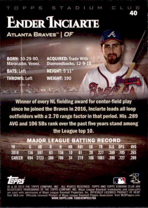 2019 Stadium Club (Topps) Baseball Part 1 Main Set Cards #1 to #150 - Picture 78 of 286