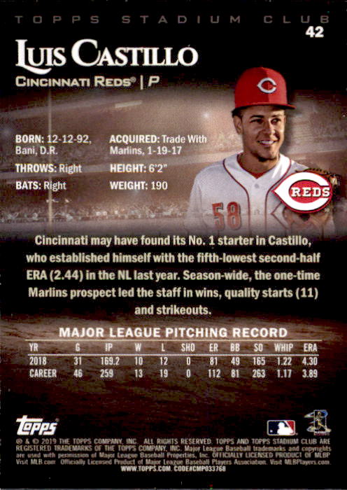 2019 Stadium Club (Topps) Baseball Part 1 Main Set Cards #1 to #150 - Picture 82 of 286