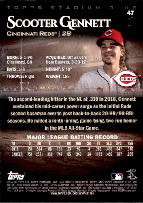 2019 Stadium Club (Topps) Baseball Part 1 Main Set Cards #1 to #150 - Picture 92 of 286