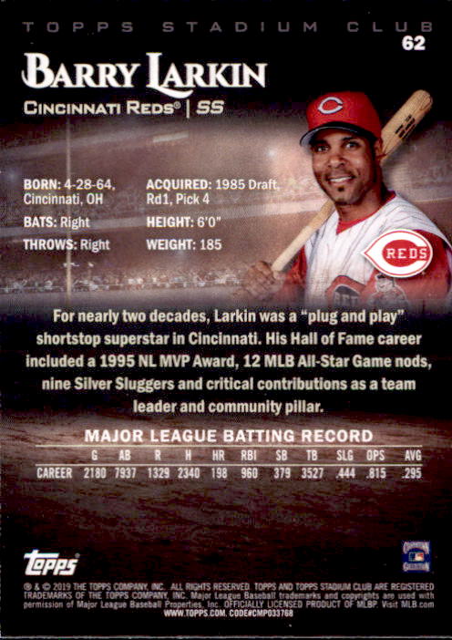 2019 Stadium Club (Topps) Baseball Part 1 Main Set Cards #1 to #150 - Picture 120 of 286