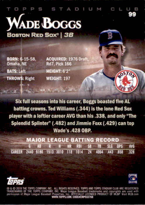2019 Stadium Club (Topps) Baseball Part 1 Main Set Cards #1 to #150 - Picture 188 of 286