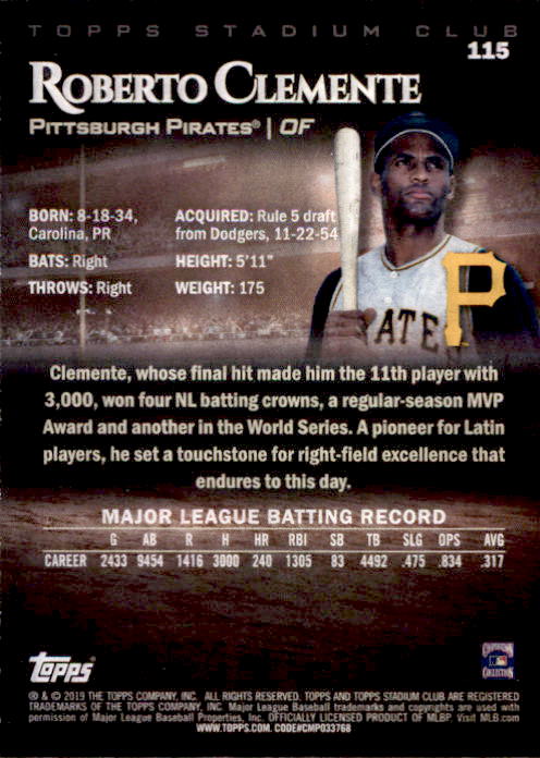 2019 Stadium Club (Topps) Baseball Part 1 Main Set Cards #1 to #150 - Picture 218 of 286