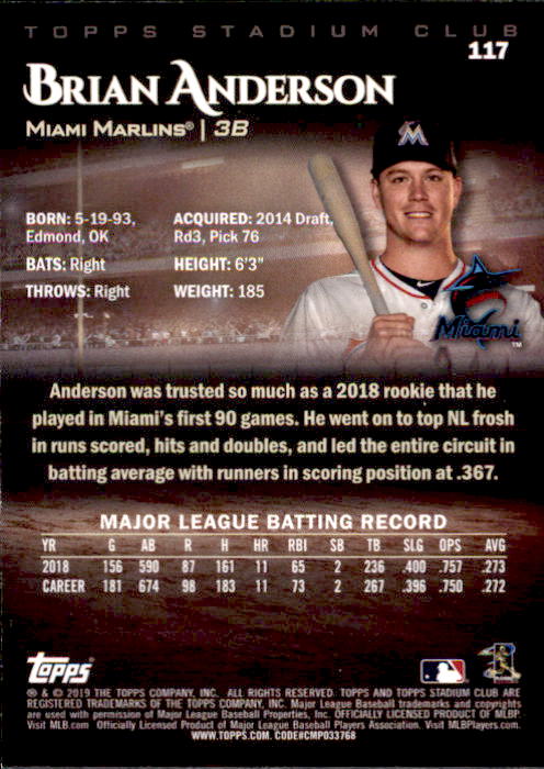 2019 Stadium Club (Topps) Baseball Part 1 Main Set Cards #1 to #150 - Picture 222 of 286