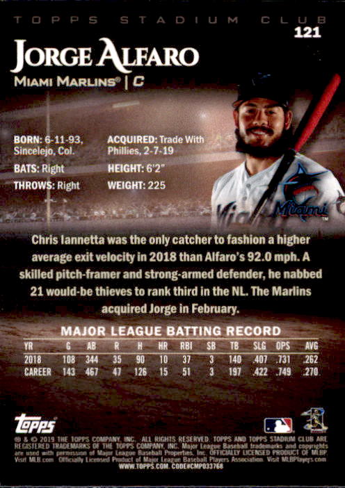 2019 Stadium Club (Topps) Baseball Part 1 Main Set Cards #1 to #150 - Picture 230 of 286