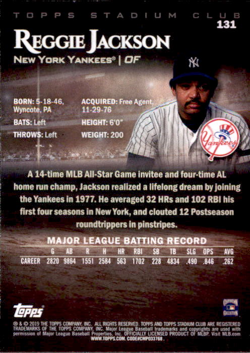 2019 Stadium Club (Topps) Baseball Part 1 Main Set Cards #1 to #150 - Picture 250 of 286