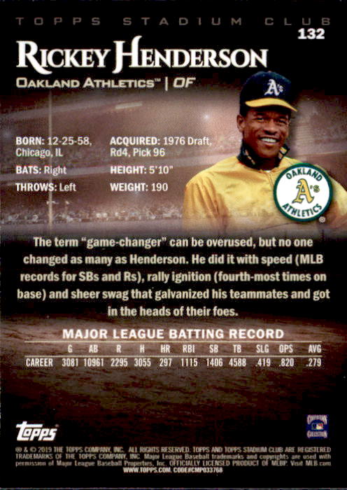 2019 Stadium Club (Topps) Baseball Part 1 Main Set Cards #1 to #150 - Picture 252 of 286
