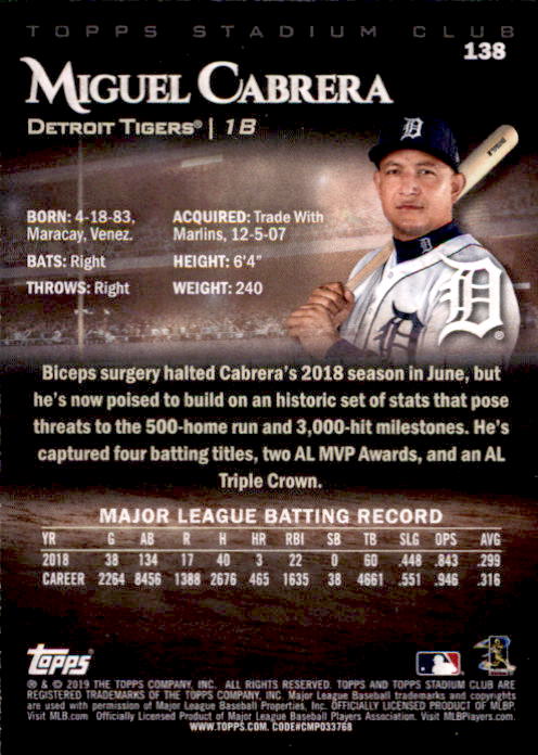 2019 Stadium Club (Topps) Baseball Part 1 Main Set Cards #1 to #150 - Picture 264 of 286
