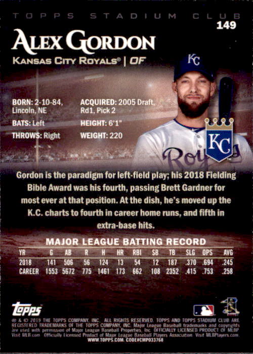 2019 Stadium Club (Topps) Baseball Part 1 Main Set Cards #1 to #150 - Picture 284 of 286
