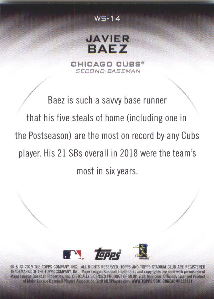 2019 Stadium Club (Topps) Baseball Part 4 Autograph and Insert Cards - Picture 177 of 181