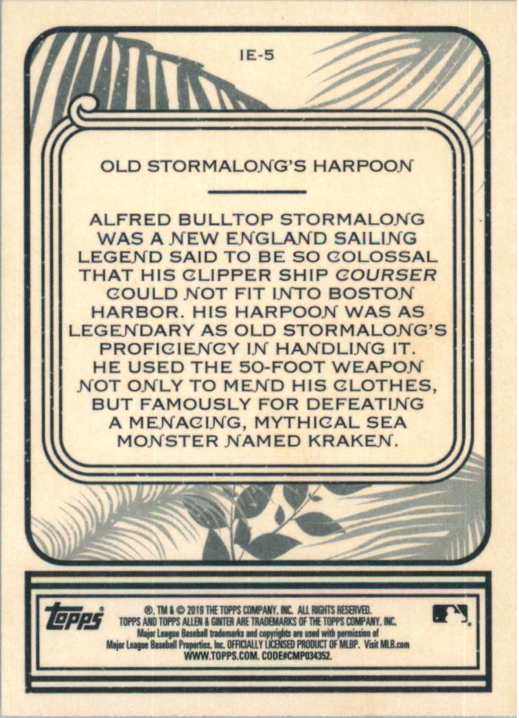 2019 Topps Allen and Ginter Baseball Incredible Equipment Insert and Relic Cards - Picture 27 of 35