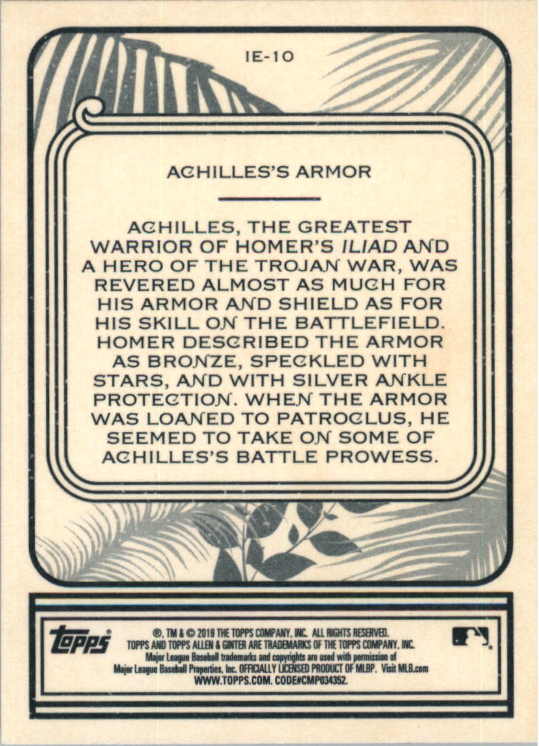2019 Topps Allen and Ginter Baseball Incredible Equipment Insert and Relic Cards - Picture 19 of 35