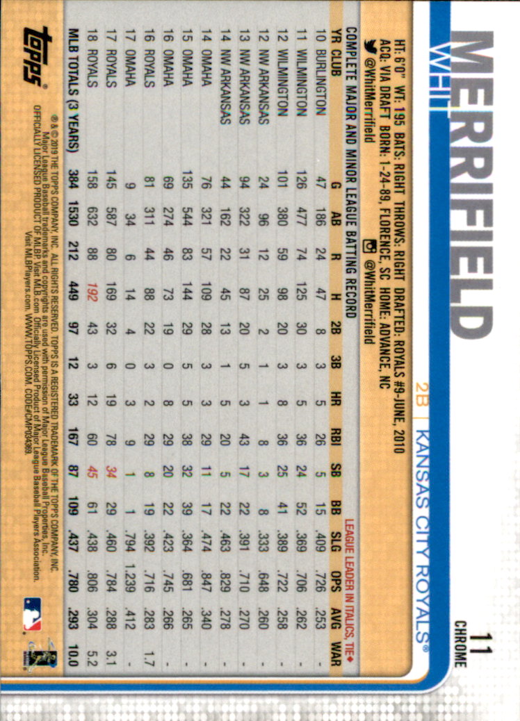 2019 Topps Chrome Baseball Part 1 Main Set Cards #1 to #204 - Picture 21 of 377