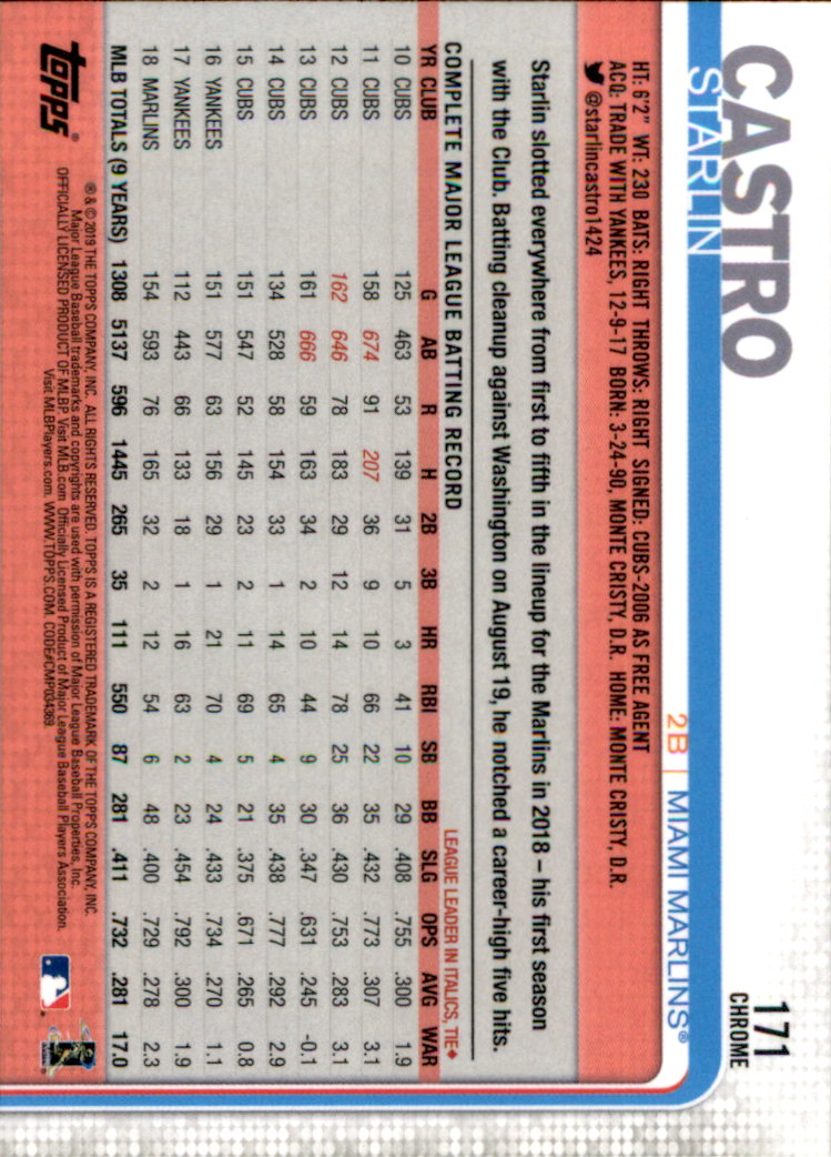 2019 Topps Chrome Baseball Part 1 Main Set Cards #1 to #204 - Picture 313 of 377