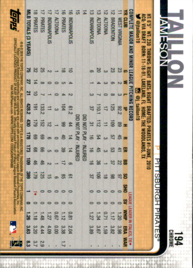 2019 Topps Chrome Baseball Part 1 Main Set Cards #1 to #204 - Picture 357 of 377