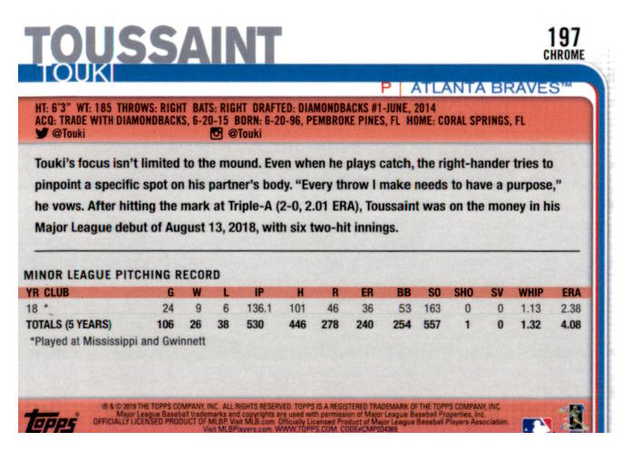 2019 Topps Chrome Baseball Part 1 Main Set Cards #1 to #204 - Picture 363 of 377