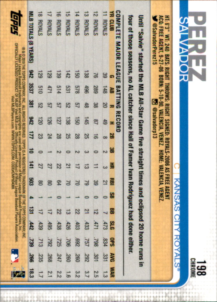 2019 Topps Chrome Baseball Part 1 Main Set Cards #1 to #204 - Picture 365 of 377